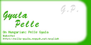 gyula pelle business card